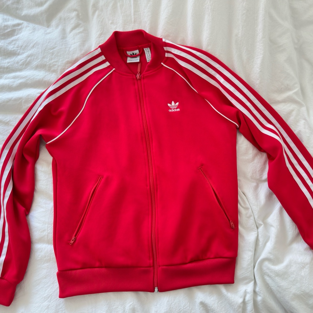 Adidas Women Originals Superstar Track Zip-Up Red Jacket